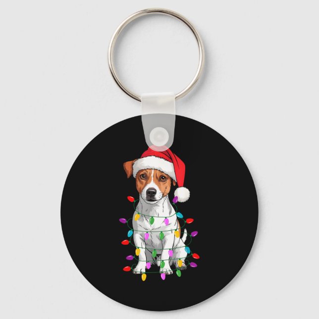 Porte-clés Vêtement de Noël pour chien Jack Russell Terrier X (Recto)