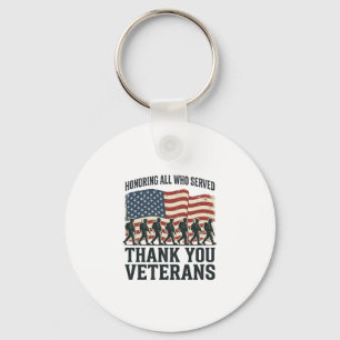 Porte-clés Vêtements de drapeau militaire patriotique Merci a