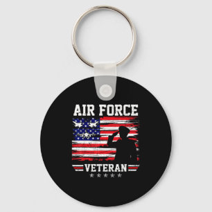 Porte-clés vétéran de l'armée de l'air patriotique drapeau am