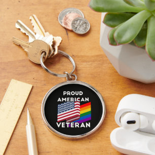 Porte-clés Vétérans LGBT - Drapeau Américain