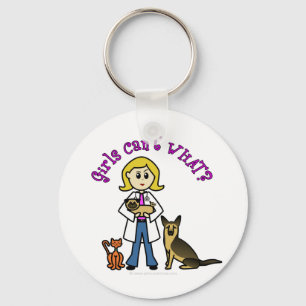 Porte-clés Vétérinaire féminine blonde
