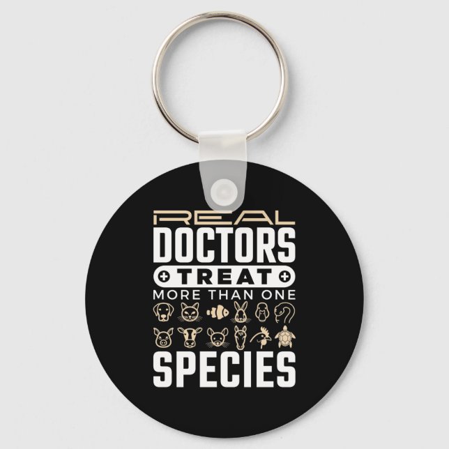 Porte-clés Veterinarian Real Doctors Treat More One Species (Recto)