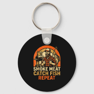 Porte-clés Viande fumée attraper poisson répéter barbecue pap