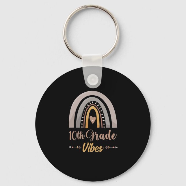 Porte-clés Vibes de 10e année Dixième année rentrée des class (Recto)