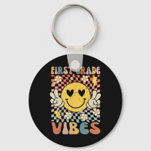 Porte-clés Vibes de 1ère année Retro Enseignant 1er jour de S