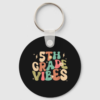 Porte-clés Vibes de 5e année Groovy Retour à l'école