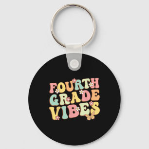 Porte-clés Vibes de classe Hello Équipe 4e année Enseignant E