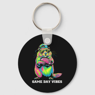 Porte-clés Vibes de jour de match drôle Tribal Groundhog tena