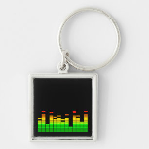 Porte-clés Vibes de l'égaliseur au rythme de la musique graph