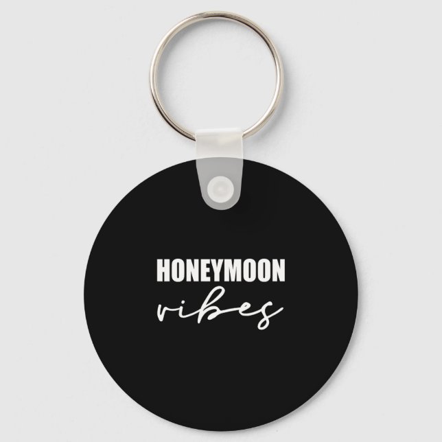 Porte-clés Vibes de lune de miel pour la conception de mariag (Recto)