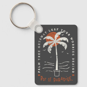 Porte-clés Vibes de plage Tropical Palm Tree Summer Sun Retro