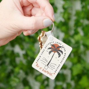 Porte-clés Vibes de plage Tropical Palm Tree Summer Sun Retro