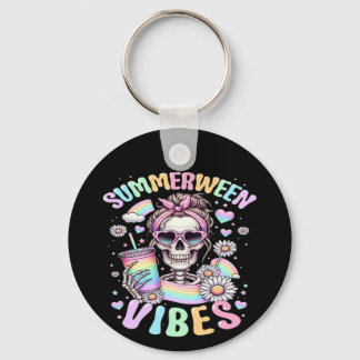 Porte-clés Vibes de Summerween Douce Fille Squelette Été Hall