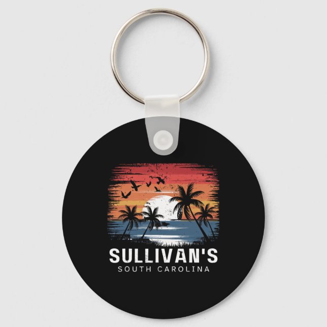 Porte-clés vibes de surf de Sullivan en Caroline du Sud _1  (Recto)