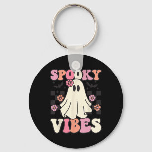Porte-clés Vibes éffrayantes Halloween Ghost Costume Rétro Su