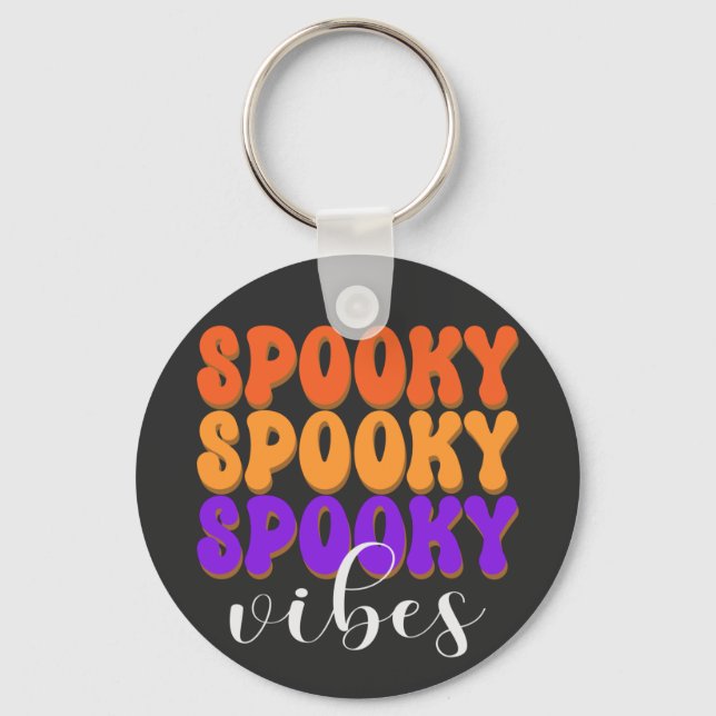 Porte-clés Vibes Éffrayantes rétro Super Halloween (Recto)