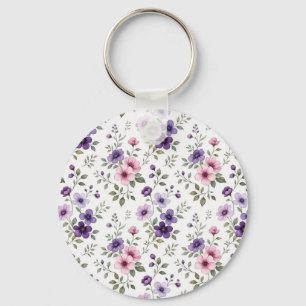 Porte-clés vibrant de jardin de fleurs sauvages
