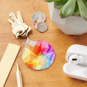 Porte-clés Vibrant Geometric Abstract