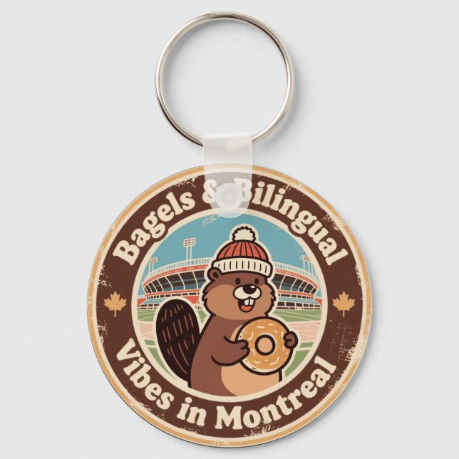 Porte-clés Vibrations originales de Montréal au Canada (Recto)