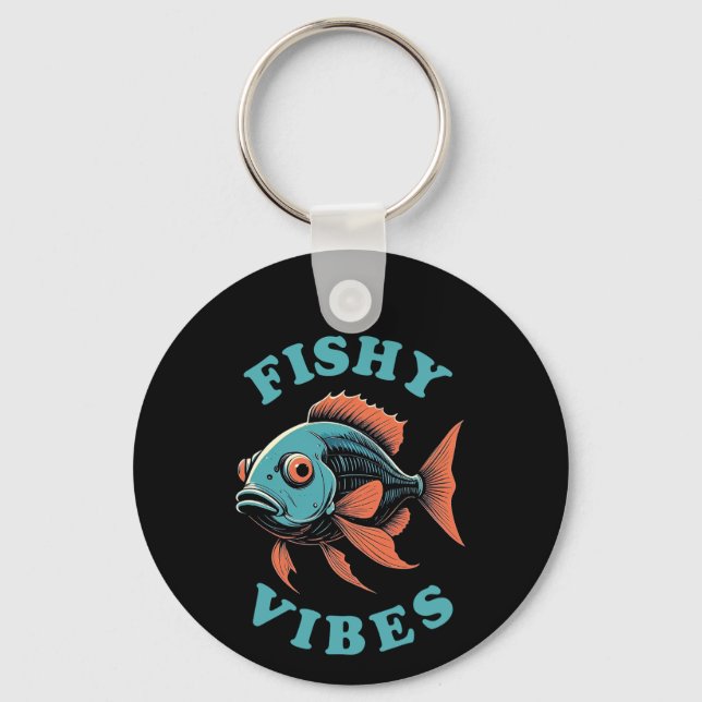 Porte-clés Vibrations Poissons - Poisson Drôle (Recto)