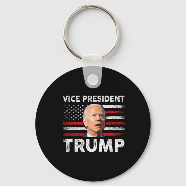 Porte-clés Vice-président Trump Drapeau américain Biden Élect (Recto)