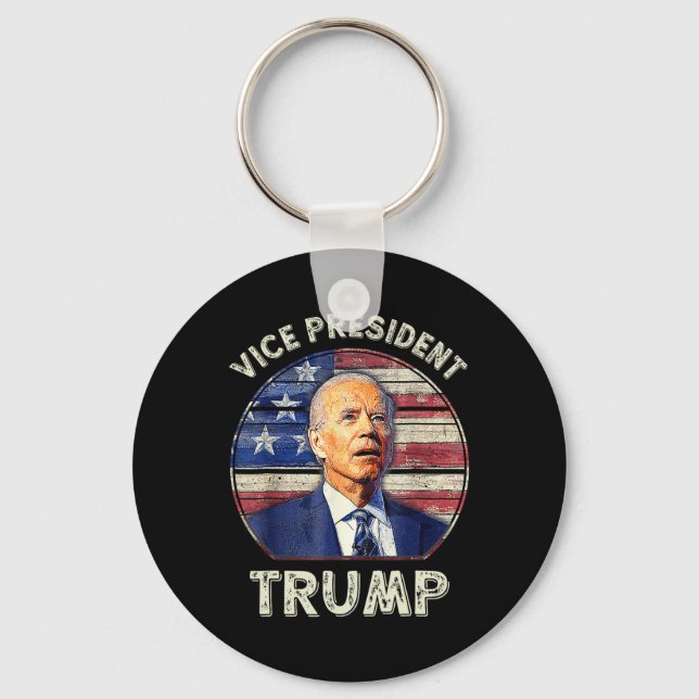 Porte-clés Vice-président Trump Drapeau américain Biden Élect (Recto)