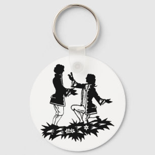 Porte-clés Victorian Gay Man propose la silhouette de Lover