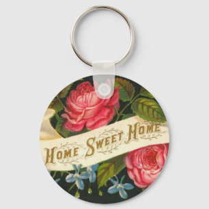 Porte-clés Victorian Home Sweet Home Roses