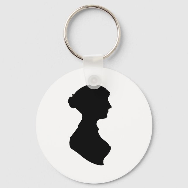 Porte-clés Victorian Regency Femme Silhouette Art indépendant (Recto)