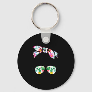 Porte-clés Vie de maman mama chignon désordonné plantes &