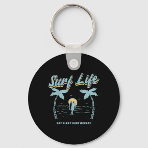 Porte-clés Vie de surf Manger Dormir Surf Répéter Surfing Sur