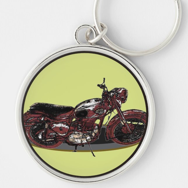 Porte-clés Vieille moto BSA  (Devant)