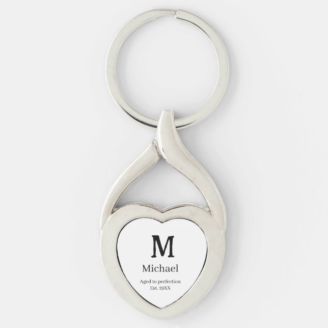 Porte-clés Vieilli à la perfection établ. 19XX monogramme let (Devant)