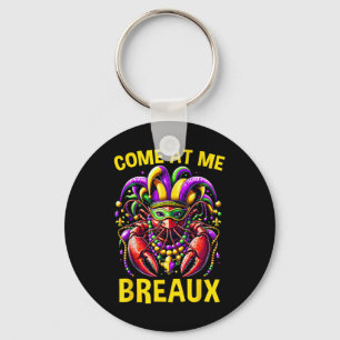 Porte-clés Viens me voir Breaux perles de écrevisses Mardi Gr