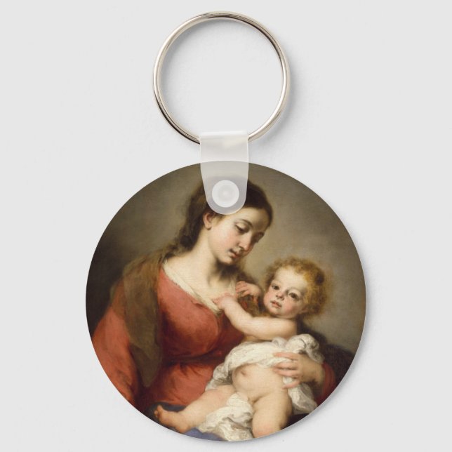 Porte-clés Vierge et enfant (Recto)