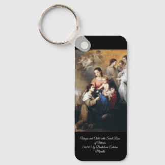 Porte-clés Vierge et enfant avec Saint Rose