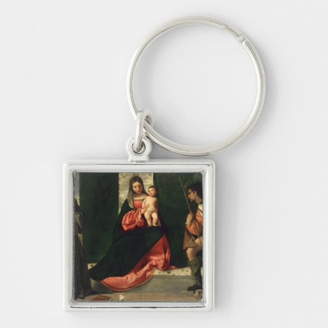 Porte-clés Vierge et enfant avec St Anthony de Padoue (Devant)