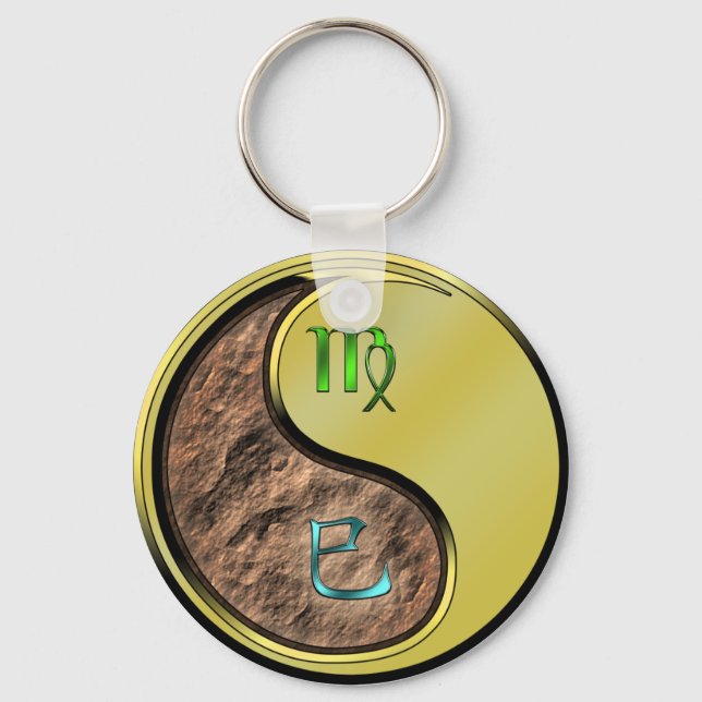 Porte-clés Vierge et serpent métallique (Recto)