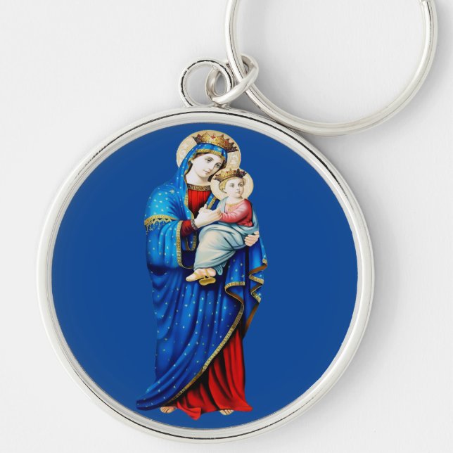 Porte-clés Vierge Marie avec l'Enfant Jésus (Devant)