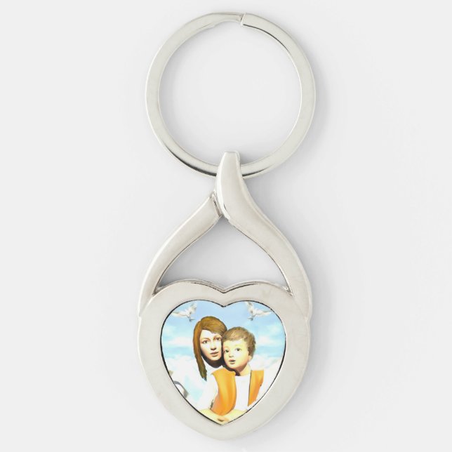 Porte-clés Vierge Marie et l'enfant Jésus (Devant)