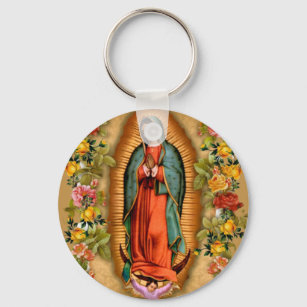 Porte-clés Vierge rose Marie Guadalupe Catholique Religieux