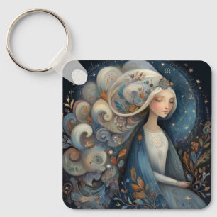 Porte-clés Vierge Vierge Zodiaque Astrologie Anniversaire Mys