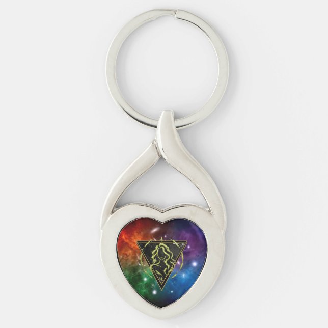 Porte-clés Vierge Zodiaque Cadeau Astrologie (Devant)