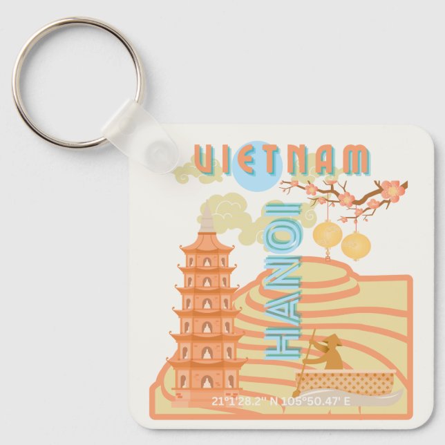 Porte-clés Vietnam Travel Art (Recto)