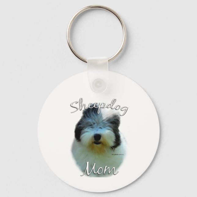 Porte-clés Vieux anglais Sheepdog Mom 2 (Recto)