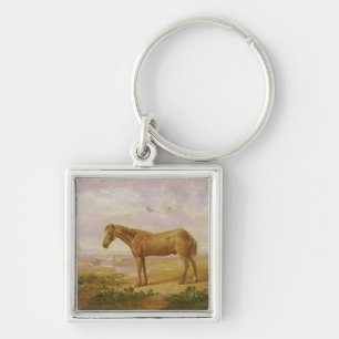 Porte-clés Vieux Billy, un cheval de trait, âgé 62 (huile s