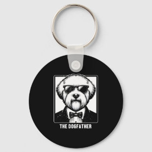 Porte-clés Vieux chien de berger anglais Le parrain du chien