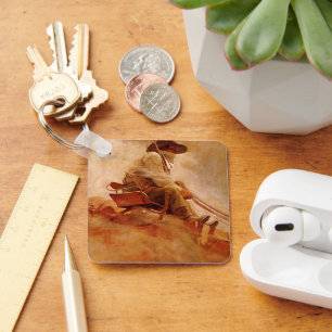 Porte-clés Vieux Cowboys, Le Chariot de minerai par NC Wyeth