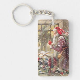 Porte-clés Vieux Saint-Nicolas avec cadeaux en Vintage de nei
