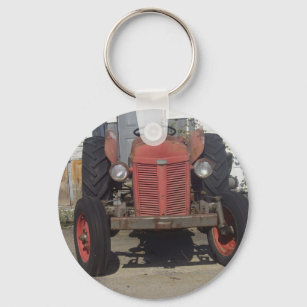 Porte-clés Vieux Tracteur rouge